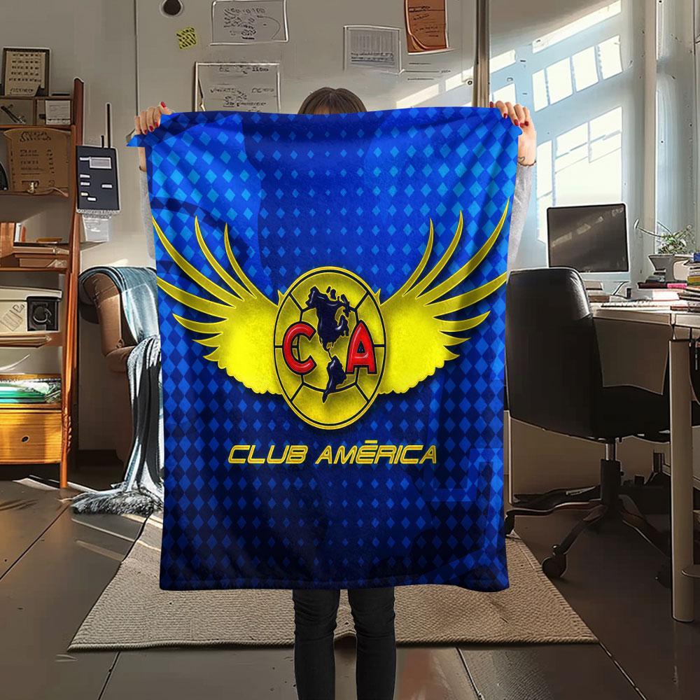 1PC Club America Patterned Flannel Blanket Suitable For All Seasons for Home Decor Warmth and Comfort Gifts Holiday Present