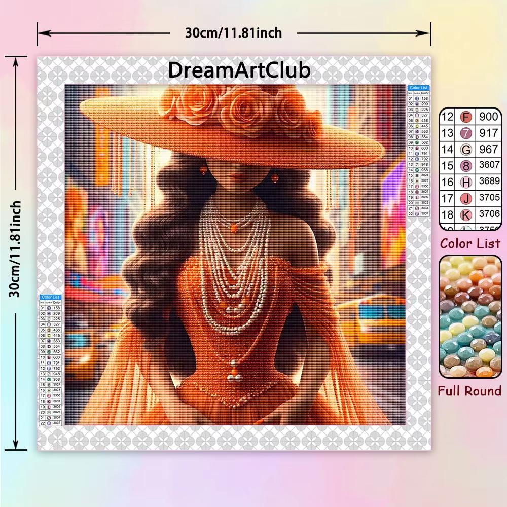 Disney Princess Retro Urban Top Hat 5D Diamond Painting Full of Diamonds DIY Handmade Diamond Painting Light Luxury Decorative Painting Kit