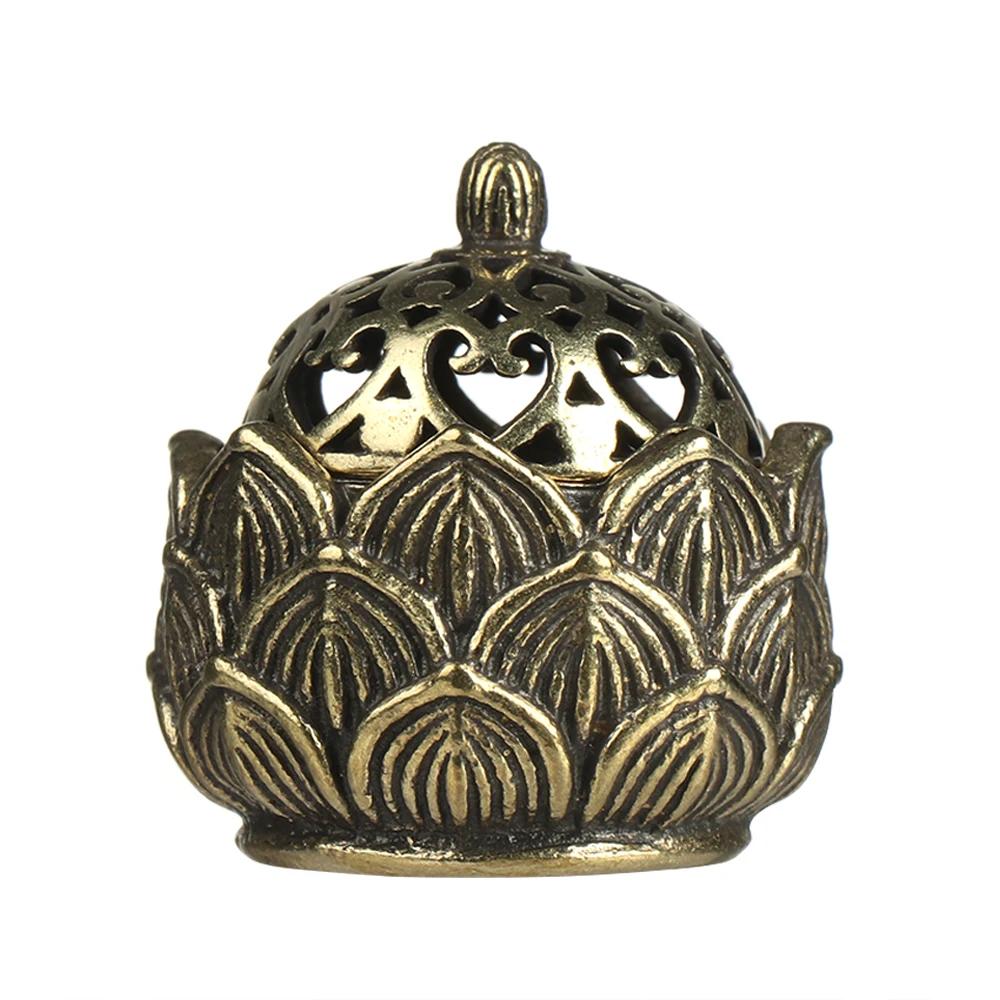 Luxury Arab Tower Style Hollow Out Metal Incense Burner Golden Tower Oil Burner Arab Style Censer Holder Golden Incense Burner