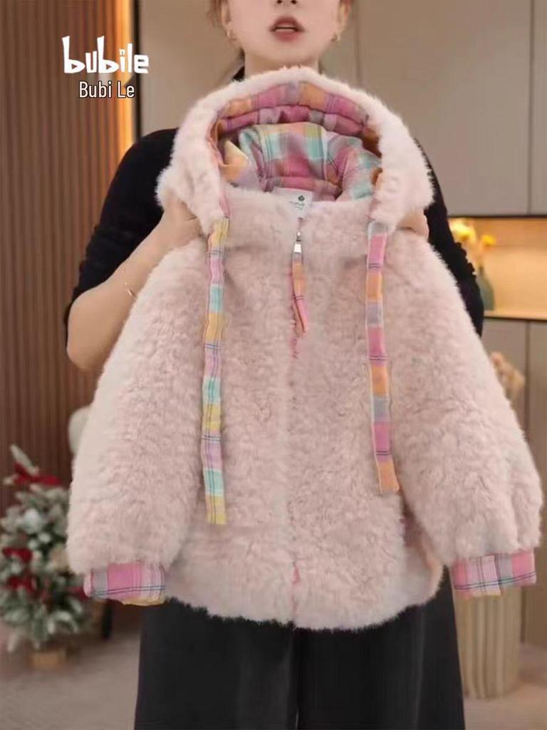 Girls' 2025 Fashionable Winter Coat - Velvet Lined & Thickened