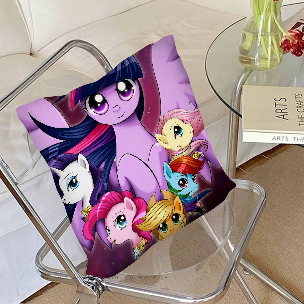 Anime M-My Little Pony Pillow Case Square Pillow Bedroom Sofa Leisure Comfort Cushion Car Living Room Home Decoration