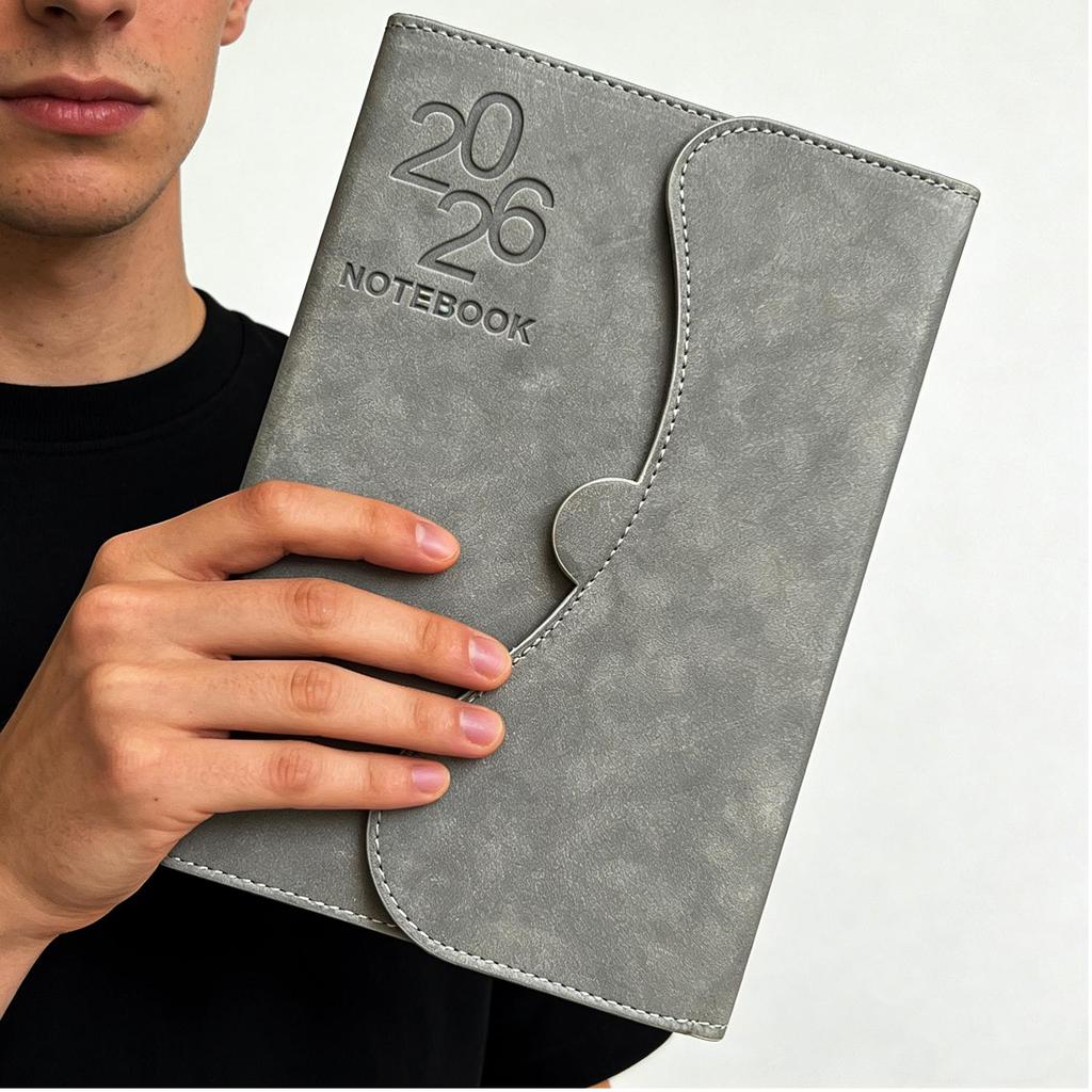 2026 Weekly Planner Notebook (Jan-Dec), 21.5cmx15.5cm A5 Planner PU Magnetic Relief Cover, Agenda 2026 Appointment Book