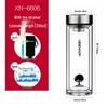 Xinuo Double-Layer Glass Travel Bottle with Filter Lid