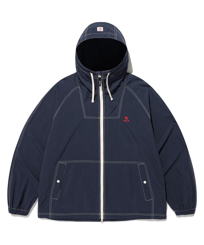 Aeca Stitch Hoodie Sports Jumper-Navy