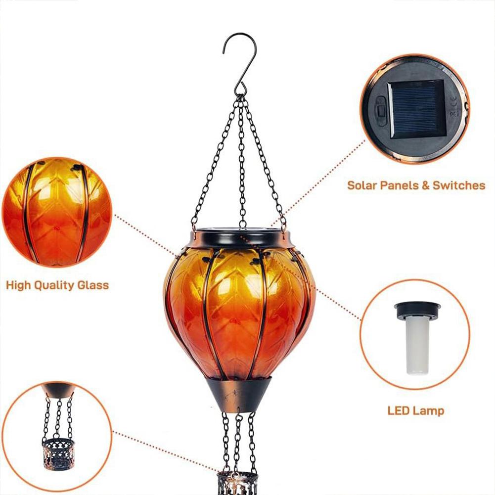 Outdoor Solar Garden Light IP65 Waterproof Garden Hanging Decor LED Light Flickering Flame Birthday Wedding Christmas Decoration