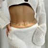 Gold Imitation Pearl Body Chain Shell Beads Belly Chain Retro Starfish Waist Chain  Beach