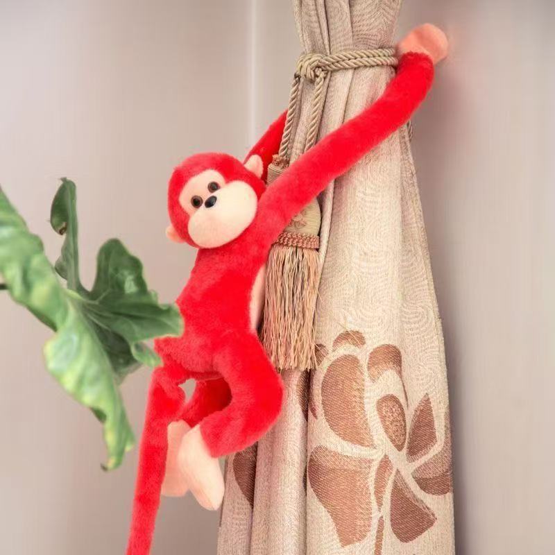 Long-armed Monkey Plush Toy Curtain Strap Monkey Doll Curtain Buckle Electric Car Anti-collision Doll Children's Rag Doll