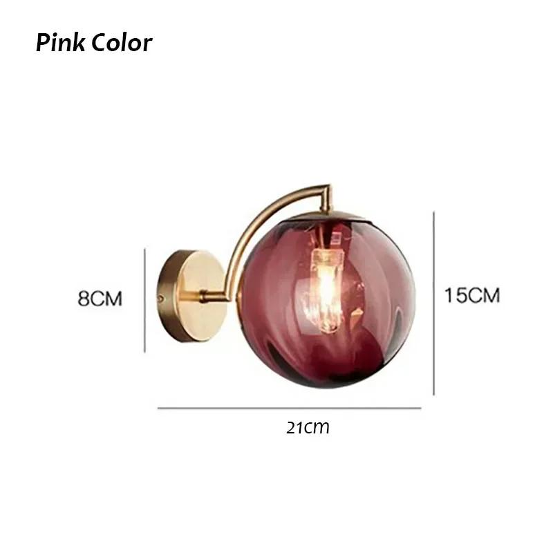 Modern E14 Wall Lamp Nordic Water Grain Glass Ball Pendant Light Hotel Hallway Staircase Room Decor Led Entrance Lighting