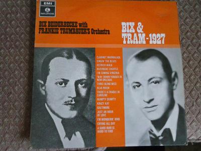 LP Record BIX BEIDERBECKE FRANKIE TRUMBAUER   Bix  Tram  1927 PMC7064 Parlophone 1969 UK Jazz Used
