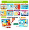 Montessori Busy Board Interaktives Sensorikspielzeug Faltbar Tragbar Aktivitätenbuch Blau Pädagogisches Reise Spielzeug zur Entwicklung der Feinmotorik