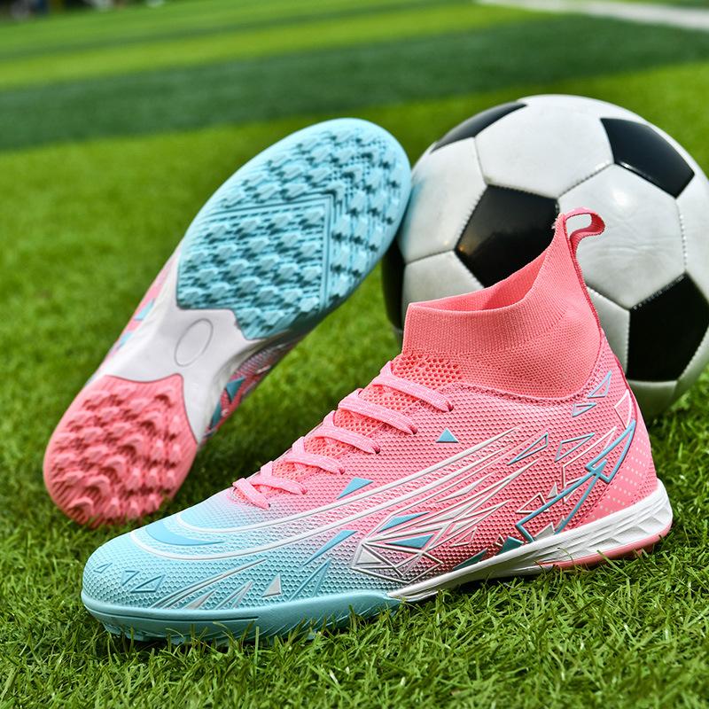 High Top Football Shoes Primary School Students TF Broken Nails Youth AG Long Nails Adult Lawn Game Training Shoes Men and Women 2025