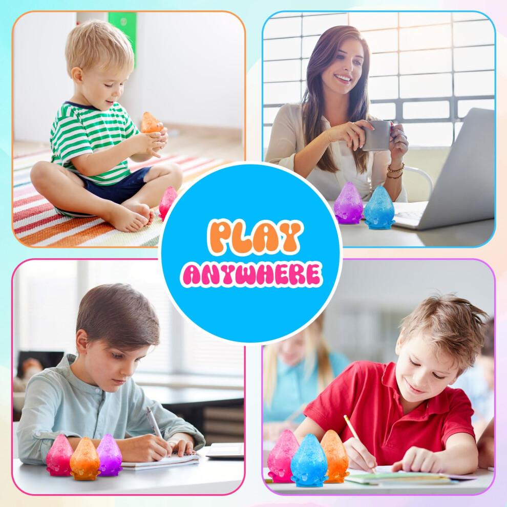 Stress Cube Stress Ball, Squishy Stress Balls for Adults, Squeeze Sensory Balls Fidget Toys for Kids, Water Drop Fidget Cube Sensory Balls Stress Toy