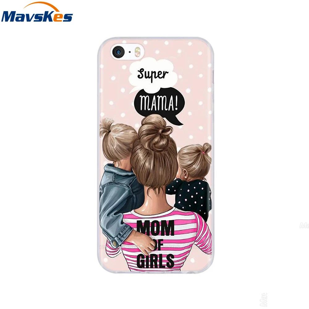 For iPhone 5s SE 5 Case Cover Silicone Soft TPU Cover Print Flower Cute Animal Phone Case For iPhone 6s 6 7 8 Fundas Clear Cases