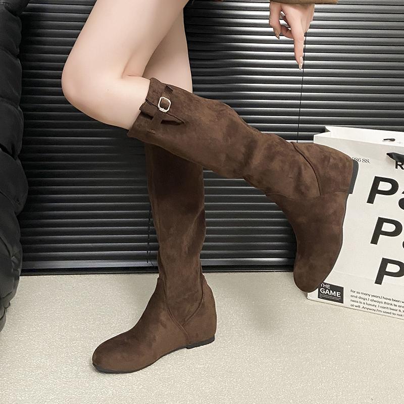 

Модные женские брюки, ботинки, съемная пряжка ремня, осенне-зимняя обувь, толстый каблук, элегантные женские длинные ботильоны 35