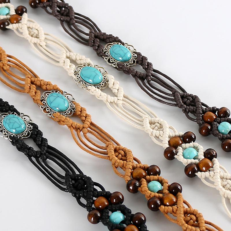 Rochie Retro Țesută Stil Boem Lanț de Talie Pentru Femei Curea Trendy cu Ciucuri Pantaloni cu Ciucuri Versatil Accesoriu Curea din Frânghie