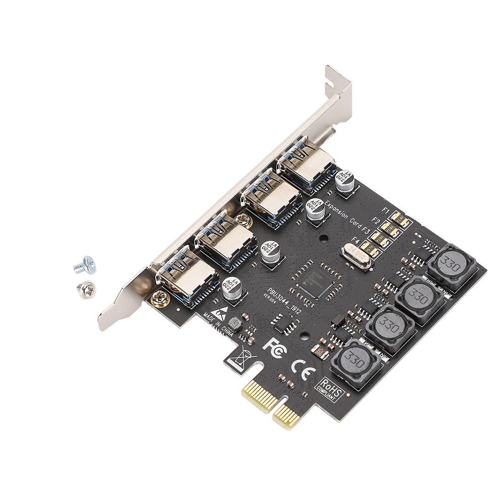 

4 Port PCI-E to USB 3.0 PCI Express Expansion Card Adapter 5 Gbps Speed