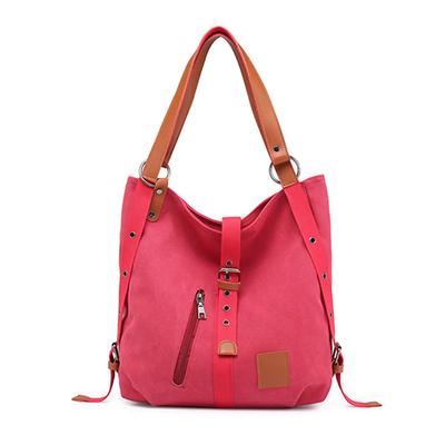 FANDARE Women's Tote Bag, 3-Way Shoulder Bag, Can Be Converted Into a Backpack, Large Capacity A4 Size, Canvas Fabric, Popular, Large, Stylish,