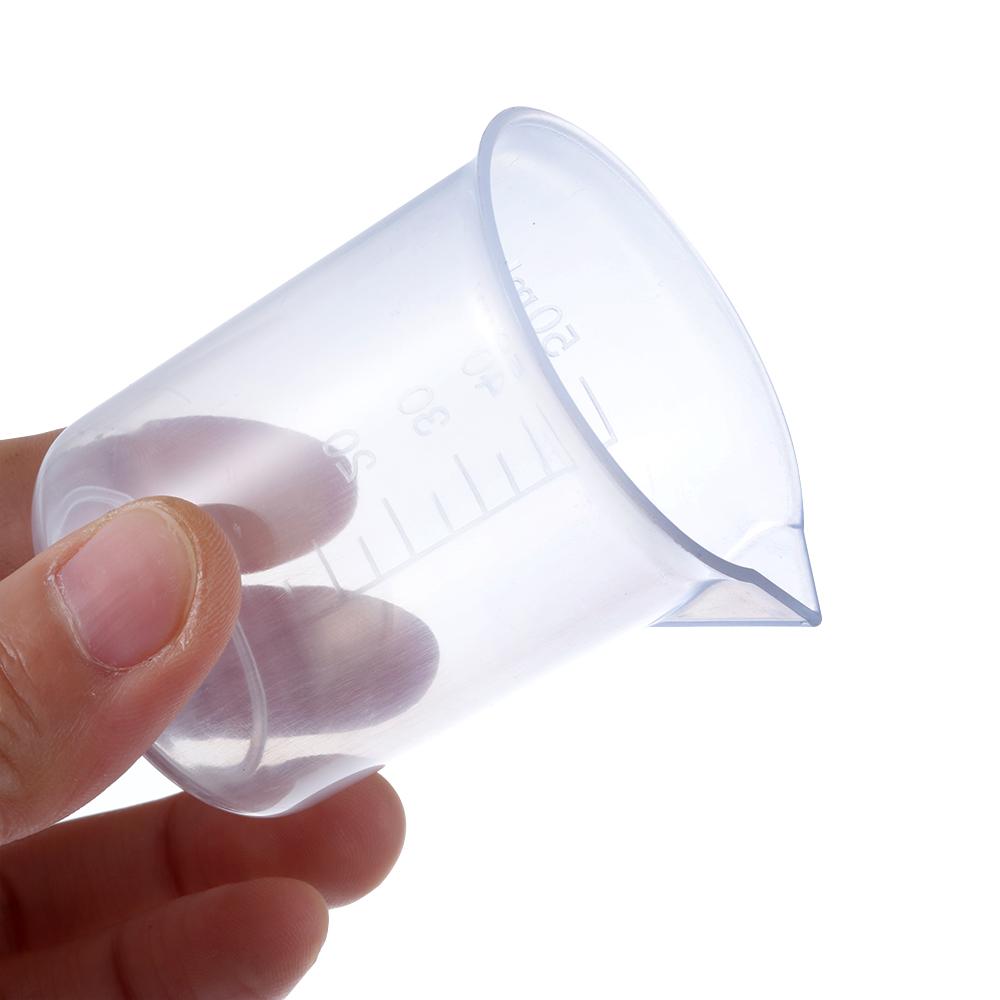 Measuring Cup Transparent Plastic Laboratory Beaker Graduated Liquid Jug Cup Kitchen Baking Cooking Measurement Scale Container