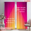 2pcs 2D Flat Printing Drapes Positive Thoughts Positive Outcomes Future 100% Polyester Fabric Without Electricity Festive