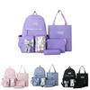 Cute Cartoon School Backpack For Girls Nylon Material High Capacity Book Bag