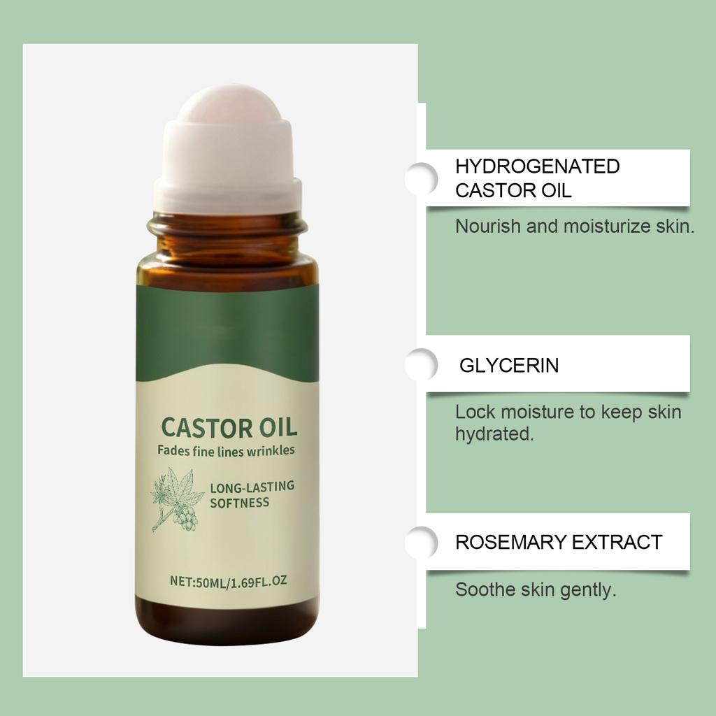 Oil Roll- for Hair and Scalp - Natural Moisturizing Oil in Roller Bottle - Easy Application for Eyelashes and Eyebrows