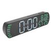 Large Display Digital Alarm Clock Date Day of Week Calendar Temperature Humidity Display LED Desk Table Clock with Auto DST