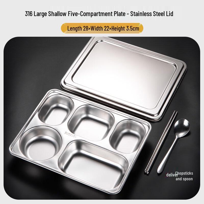 Stainless Steel Divided Meal Plate