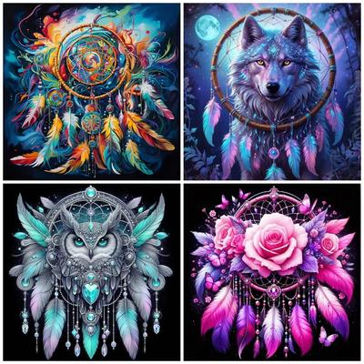 Bufniță Mozaic Diamant Capcană de Vise Pictură Diamant Animal Pătrat Complet Rotund Burghiu Broderie Desen Animat Decor Dormitor