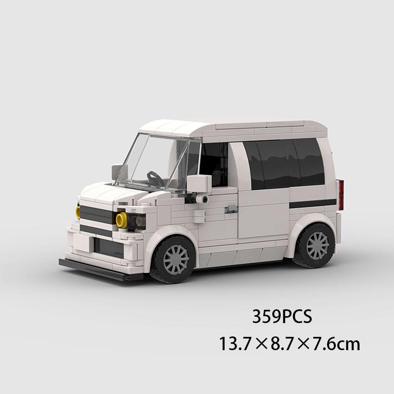 N Van MOC Auto Minibus Voertuig Model Bouwsteen Racebus Baksteen Creatief Speelgoed Kerstmis Thanksgiving Dag Cadeau Stad Technisch