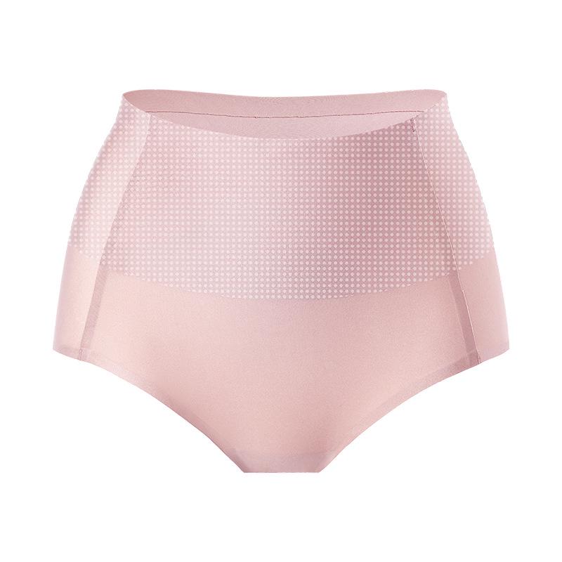 High-Waisted Tummy Control Seamless Ice Silk Women's Antibacterial Panties