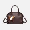 Fashion lychee pattern portable women's bag niche high-end sense large capacity shoulder crossbody bowling shell bag