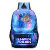 Rainbow Friends Cartoon School Backpack Kids Boys Girls Lightweight Oxford Fabric Bookbag With Ergonomic Shoulder Straps