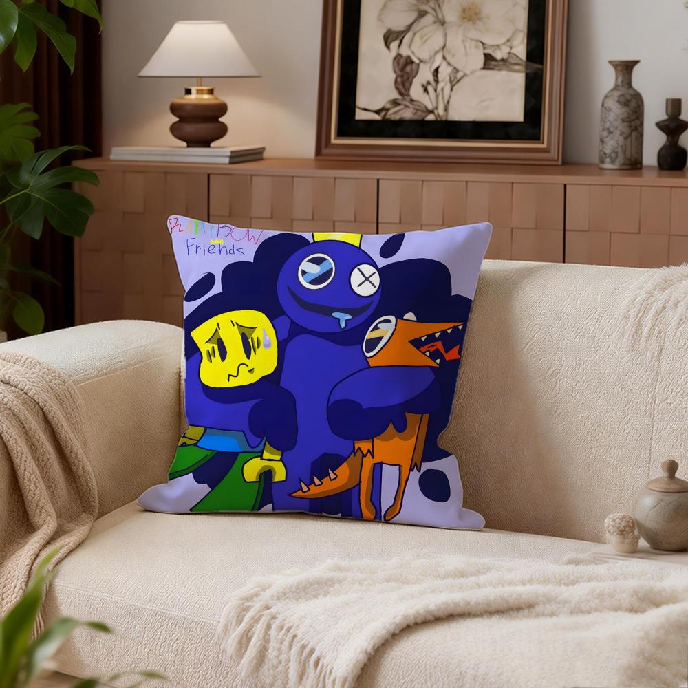 Horror Rainbow Friends Cushion Cover Cushion Cover Set 4Pcs 50x50 45x45 40x40 Pillowcase Decorative Sofa Home Decor