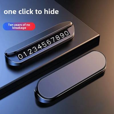 Simple Car Temporary Parking Card Phone Number Car Phone Holder Luminous Telephone Number Plate Car Park Car-styling Accessories
