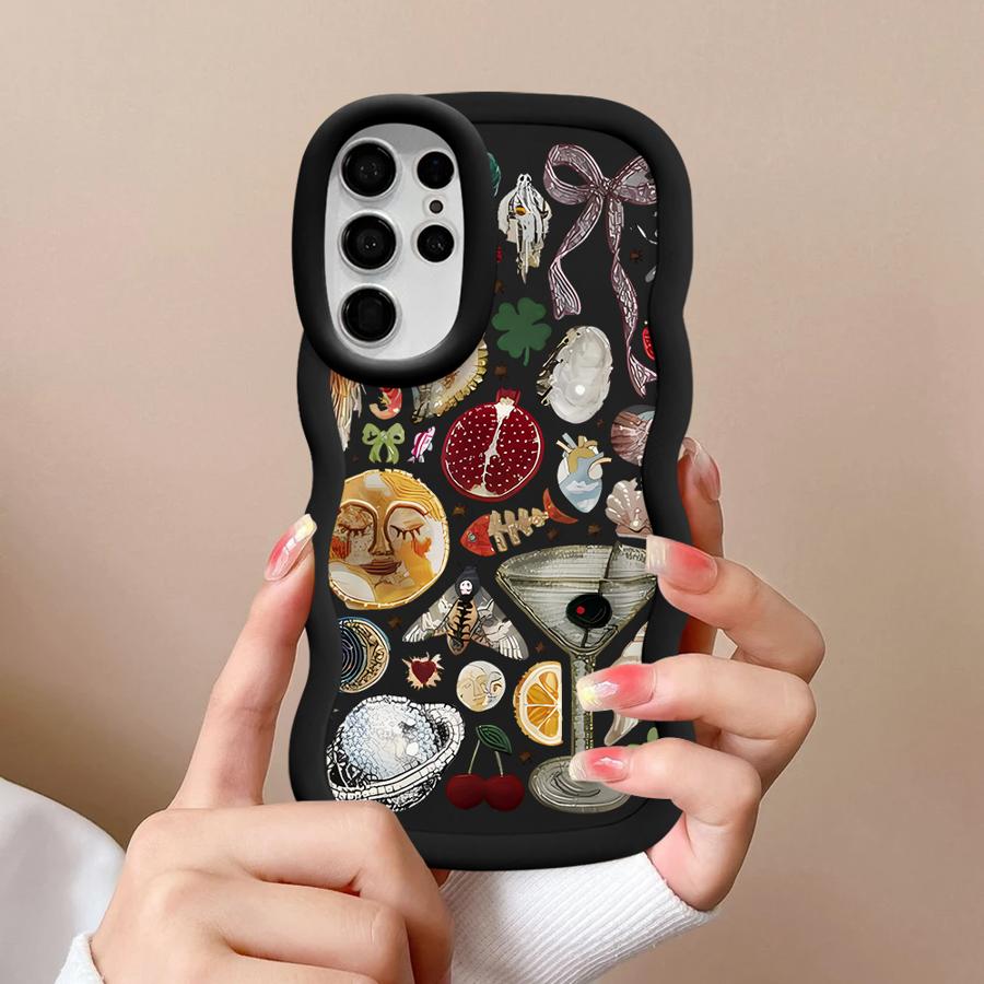 Soft Phone Cover Case for Samsung Galaxy S23 Plus S20 FE S22 Ultra A25 S21 S25 S24 A26 A34 A24 A54 A55 A36 A35 Personality Love