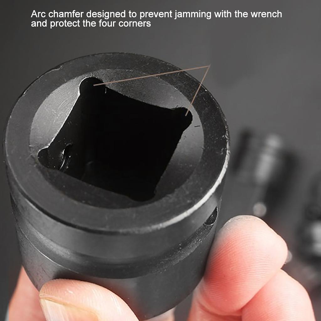 4pcs 1Celsius4in 3Celsius8in 1Celsius2in Electric Wrench Sleeve Adapter Converter     Steel Drive Socket Joint(Black )
