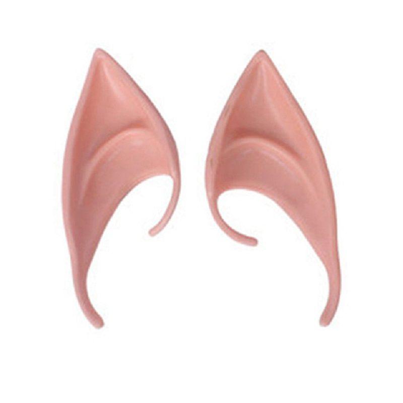 Realistic 2 Pairs Elf Ears Made Of Soft Rubber Latex For Fantasy Costume Parties
