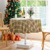 Party Table Cloth Christmas Day Winter Chinese New Year Decorations Indoor Table Fabric Checked Cover Cloth