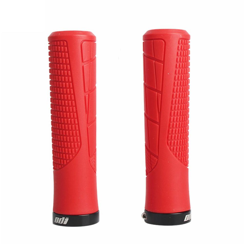 1 Pair OG10 Mountain Bike Rubber Handlebar Grips Locking Anti-slip Shock Absorber Handlebars Accessories