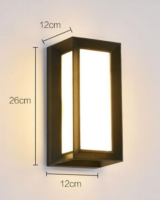 Modern Minimalist Waterproof Outdoor Wall Light with Radar Motion Sensor for Balcony and Doorway
