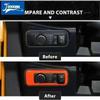 AJF1 JIDIXIAN Car Headlight Light Lamp Switch Panel Decoration Covers for Ford Bronco 2021 2022 2023 2024 2025 Interior Accessories