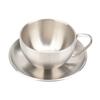 Heat Resistant Coffee Mug Stainless Steel Tea Mug Luxury Cup Saucer Set  Household Coffee