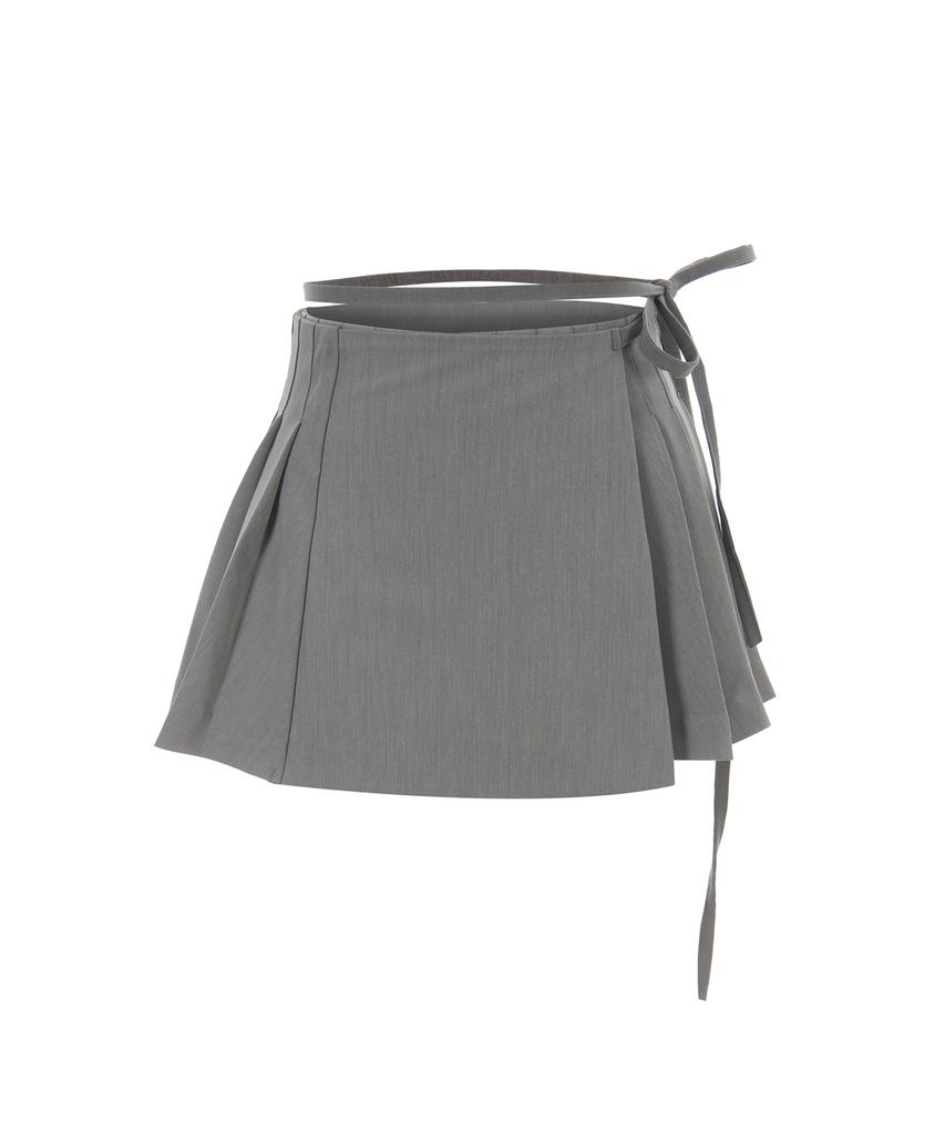 Deobeuleseussiakaibeu Avant 2-Ways Wrap Pleated Skirt 003 (Gray)