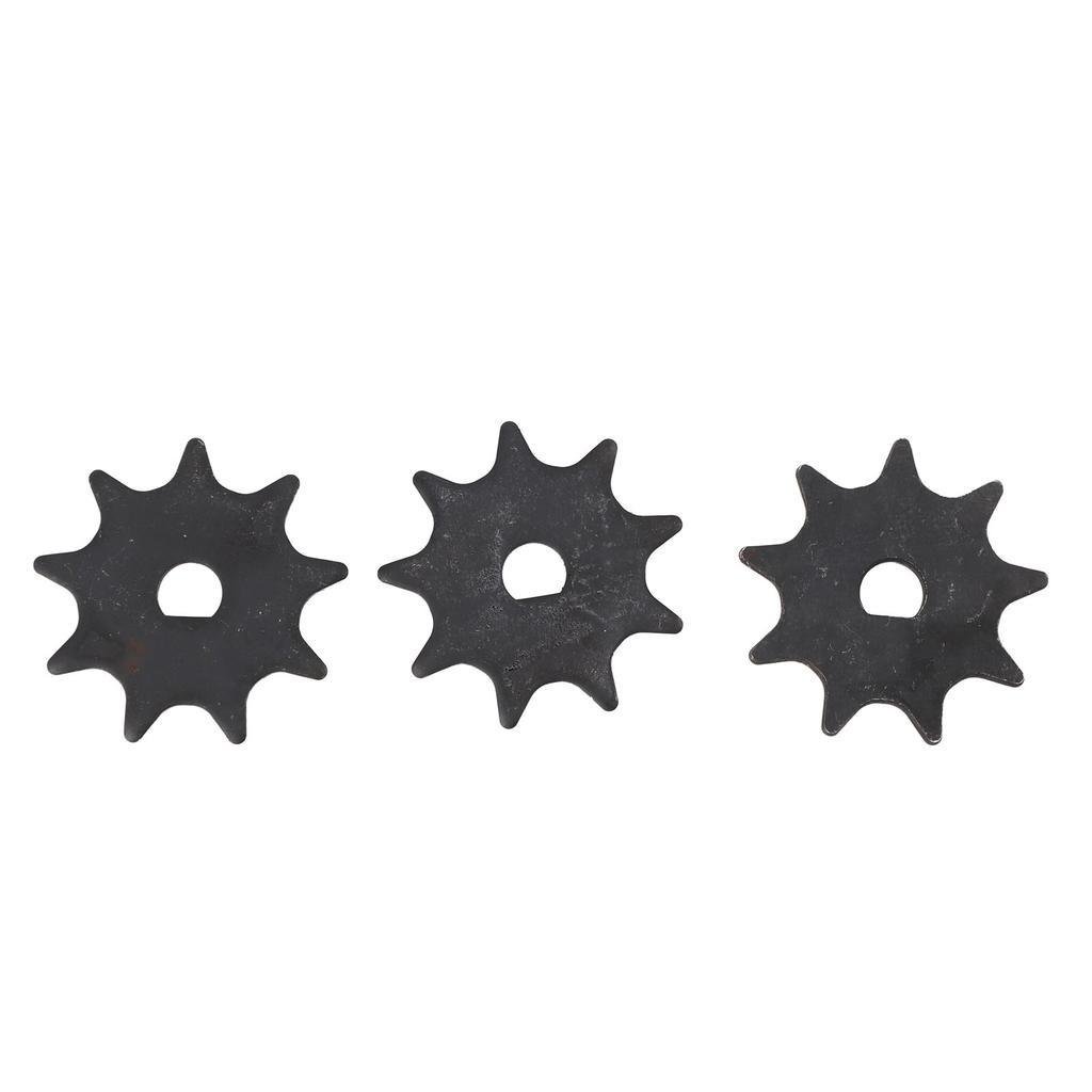 3 Pcs 410 9T Chain Sprocket Steel D Hole High Speed Motor Sprocket Chain Wheel for MY1016 MY1025