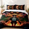 Attack On Titan Custom Name 3pc Set Perfect for Bedroom Use Comfortable Bedding Set Includes a Duvet Cover and Two Pillowcases Ideal Birthday or Chris