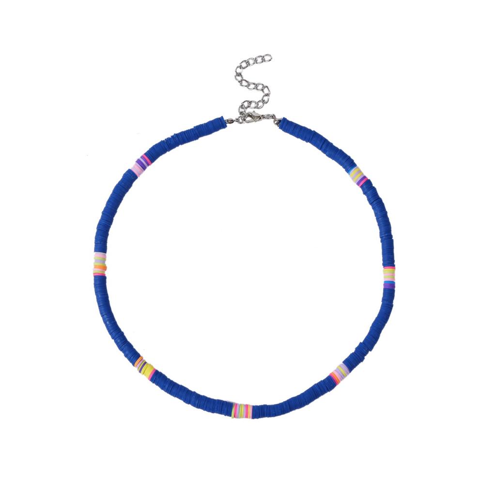 Colier pentru Femei Colier cu Piesă Rotundă din Ceramică Moale Colier Colorat Boem Colier din Ceramică Moale Colier Frumos Elegant pentru Ea