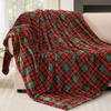 Plaid Klassiek Rood Groen Buffalo Plaid Tartan Geruit Patroon Gezellige Bed Bank Dekens Kerst Vakantie Cadeau Deken
