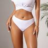 Cotton Thongs for Women Low Rise Sexy Ribbed No Show Ladies Panties Soft Breathable Stretch Underwear