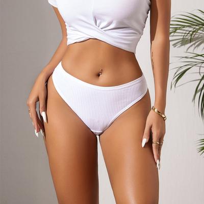 Kadınlar İçin Pamuklu Seksi Düşük Bel Ribanalı Görünmez Kadın Külotları Yumuşak Nefes Alabilen Esnek İç Çamaşır