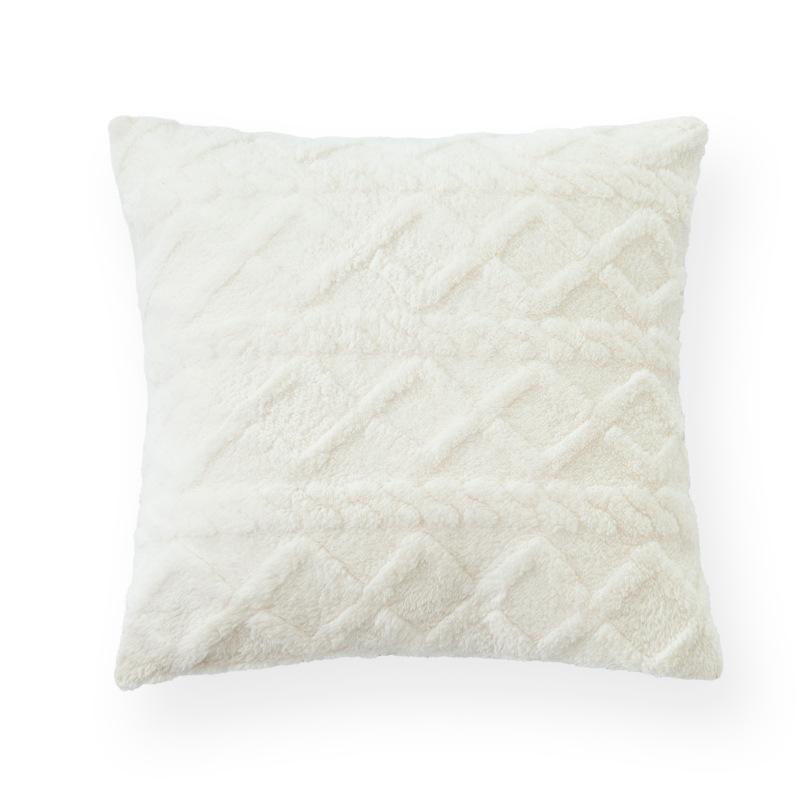 

Nordic Ins Tufted Pillow Pillow Case Living Room Sofa Cushion Model Room Bedside Love Rabbit Fur Pillow 45x45cm pillowcase only